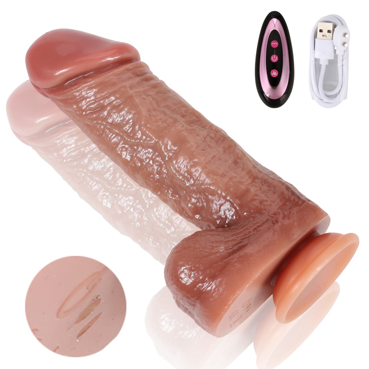 Henry 9.3 Inch Huge Power Thrusting Vibrating Dildo With Remote Control