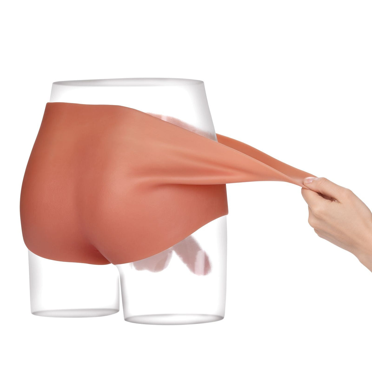 Edwin 7.2 inch Realistic Strap-On Dildo Solid Silicone Wheat