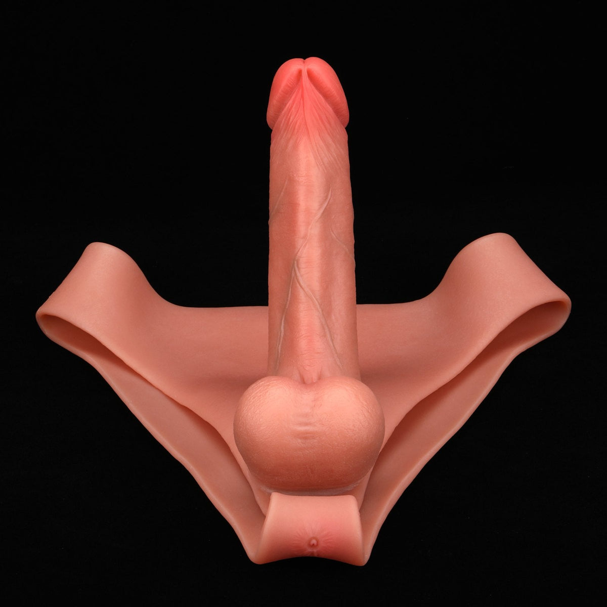 Adriel 6.8 inch Platinum Silicone Strap-On Dildo Slim Wheat