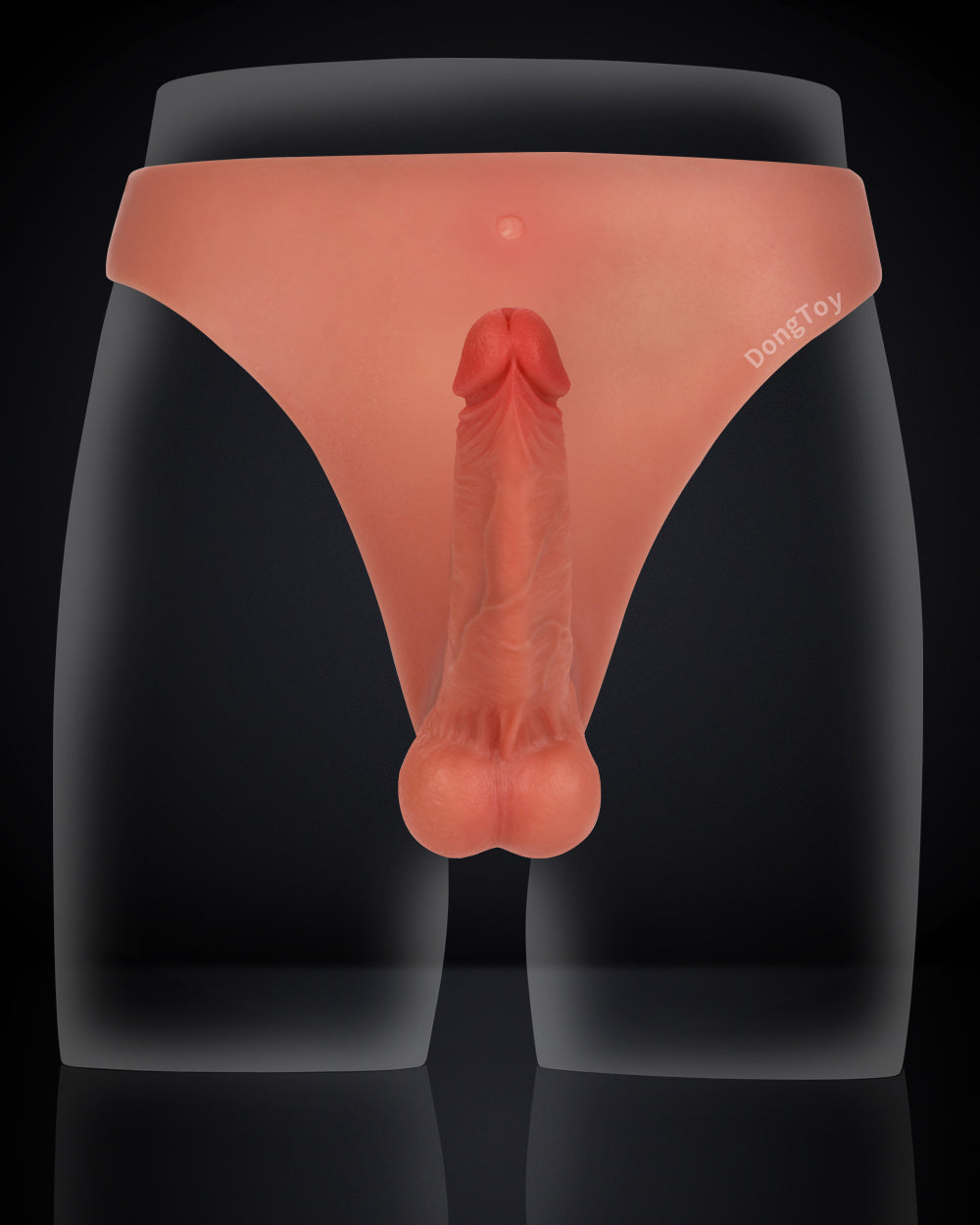 Levin 6 inch Realistic Strap-On Dildo Solid Silicone Wheat