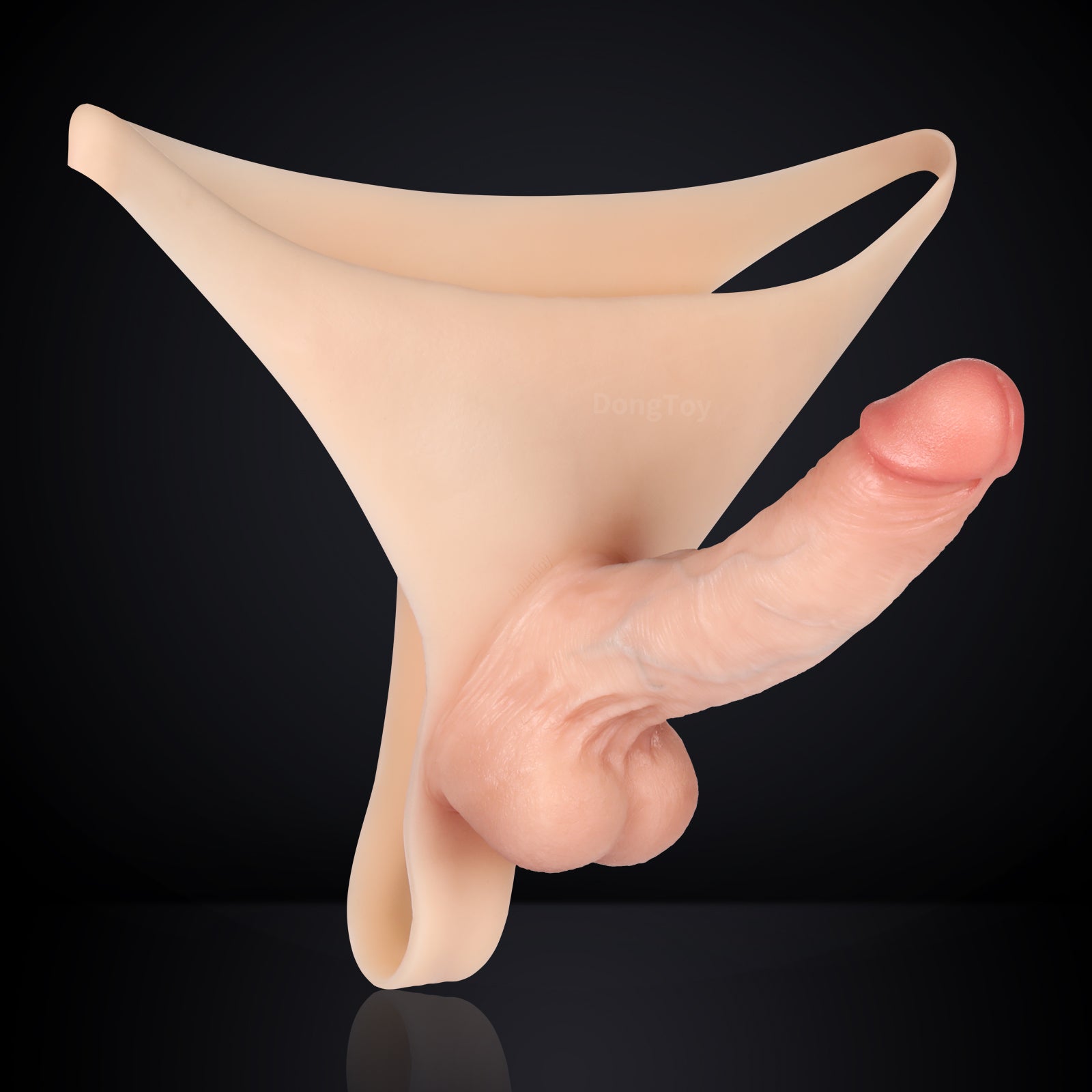 Caden 6 Inch Hollow Sleeve Strap-On Soft Realistic Silicone Dildo
