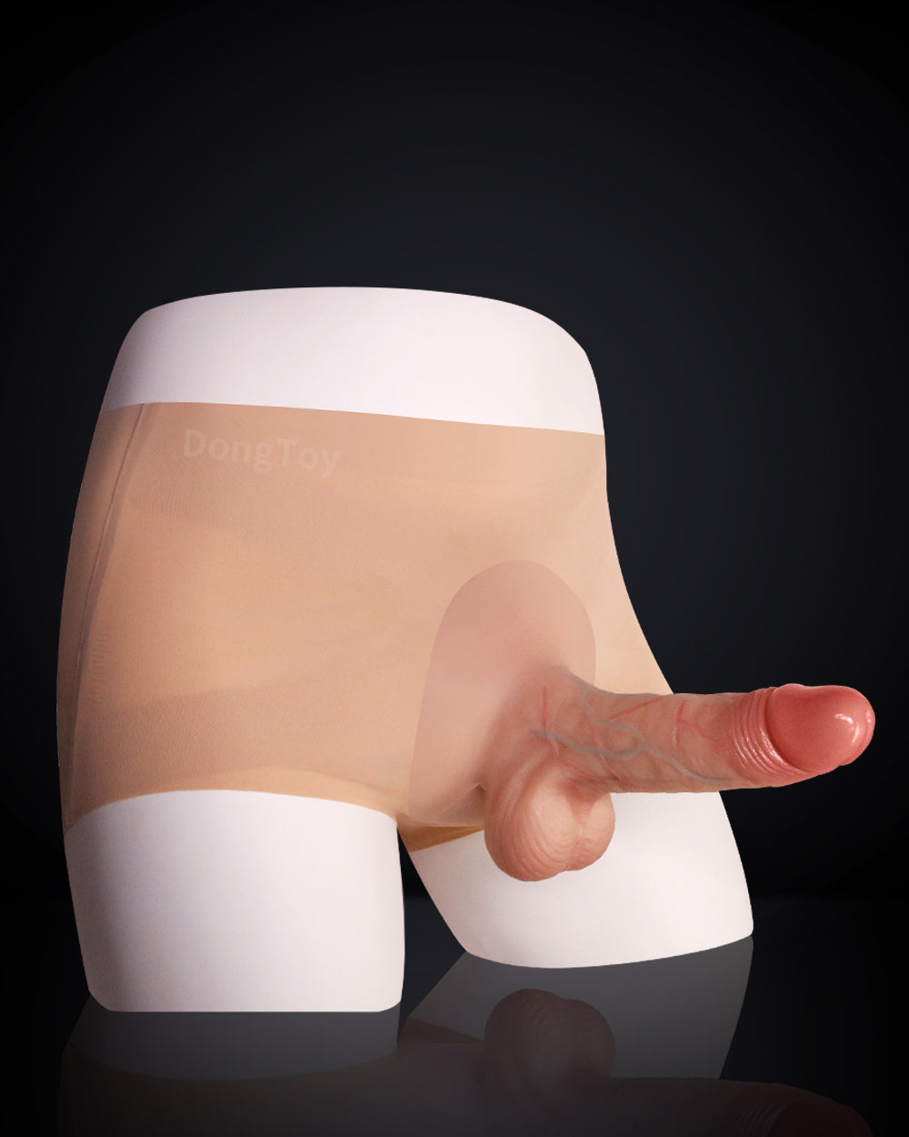 Hankey 5.7 Inch Ice Silk Panty Strap-On Vibrating Dildo