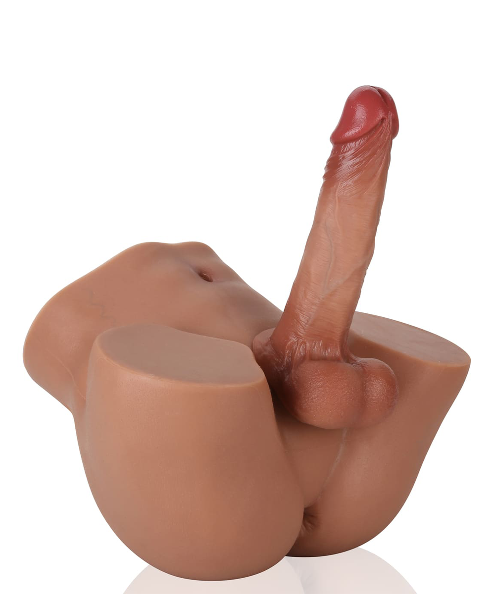 Justin 14lb With James 7 inch Realistic Dildo (Brown)