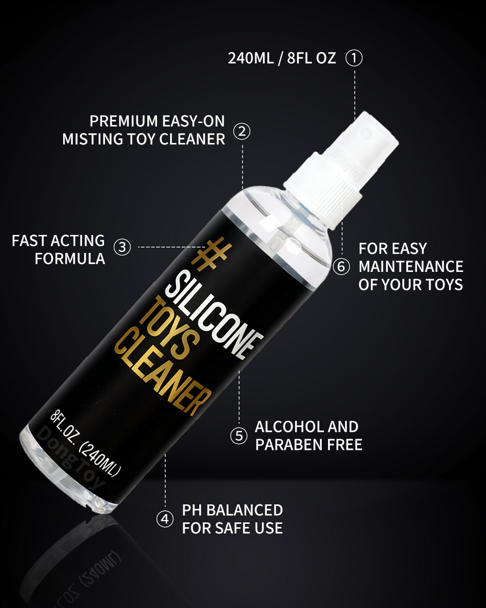 Silicone Toy Cleaner Dildo Misting Cleaner Silicone Dildo Toy Cleaning