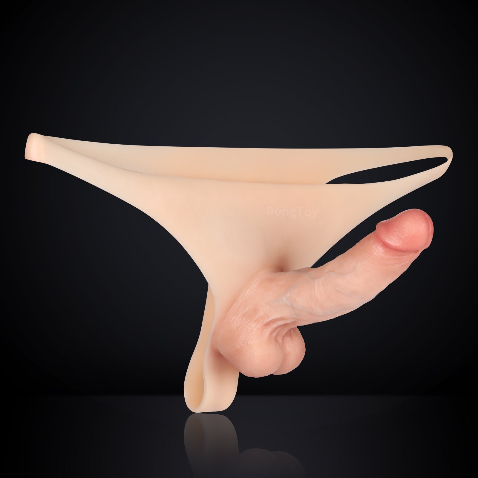 Caden 6 Inch Hollow Sleeve Strap-On Soft Realistic Silicone Dildo