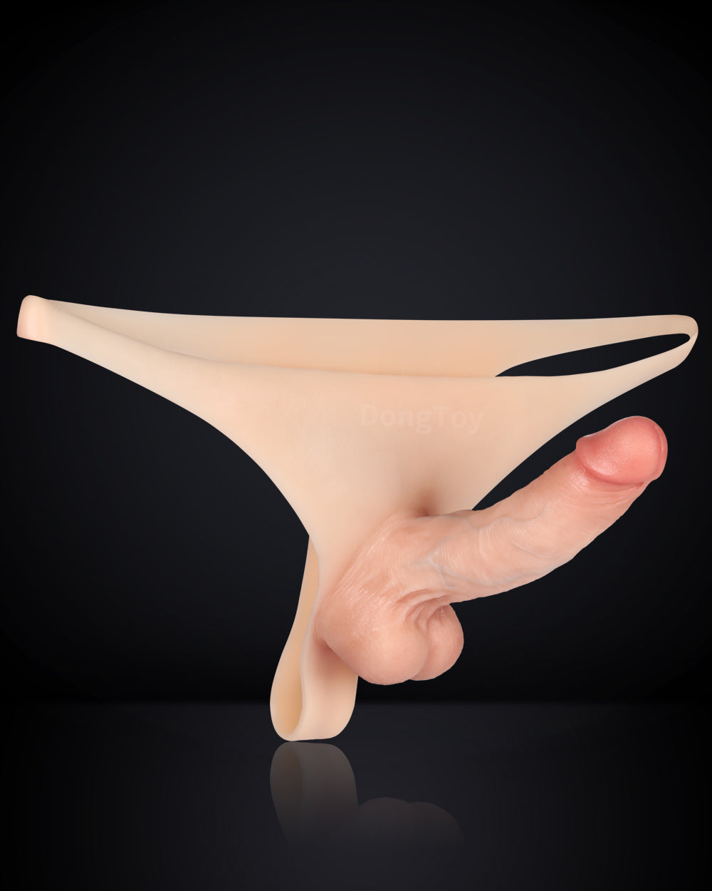 Caden 6 Inch Hollow Sleeve Strap-On Soft Realistic Silicone Dildo