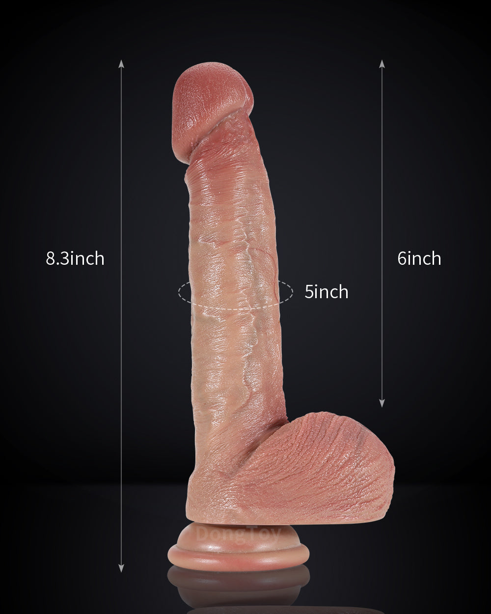 California 8.3 inch Realistic Dildo Lifelike Skin