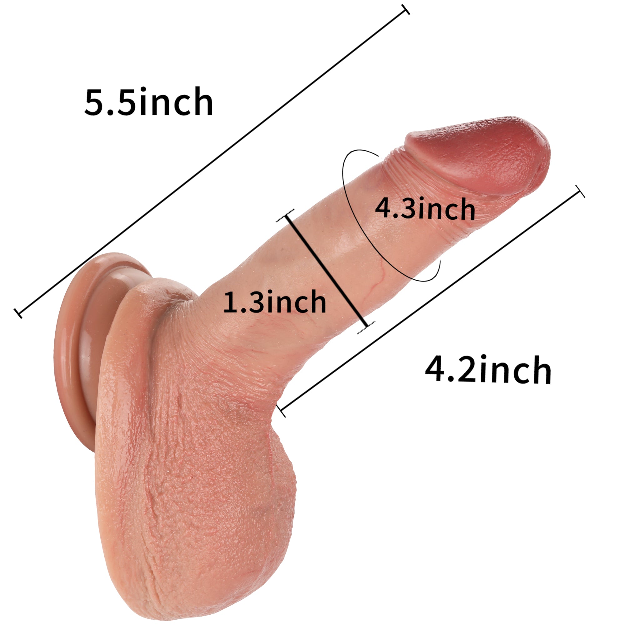 Pocky 5 inch Most Realistic Dildo Soft Real Skin RealMan Dildo