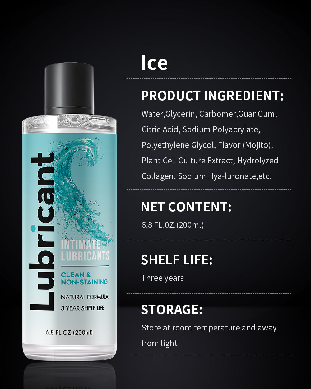 Water Based Lube Lasts Long & Easy to Clean Lube 200ml