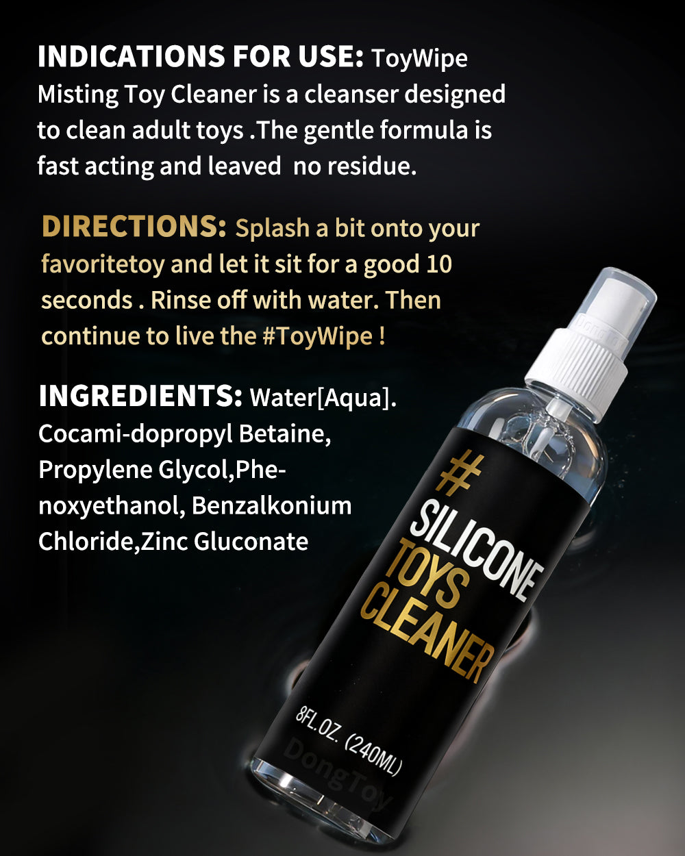 Silicone Toy Cleaner Dildo Misting Cleaner Silicone Dildo Toy Cleaning