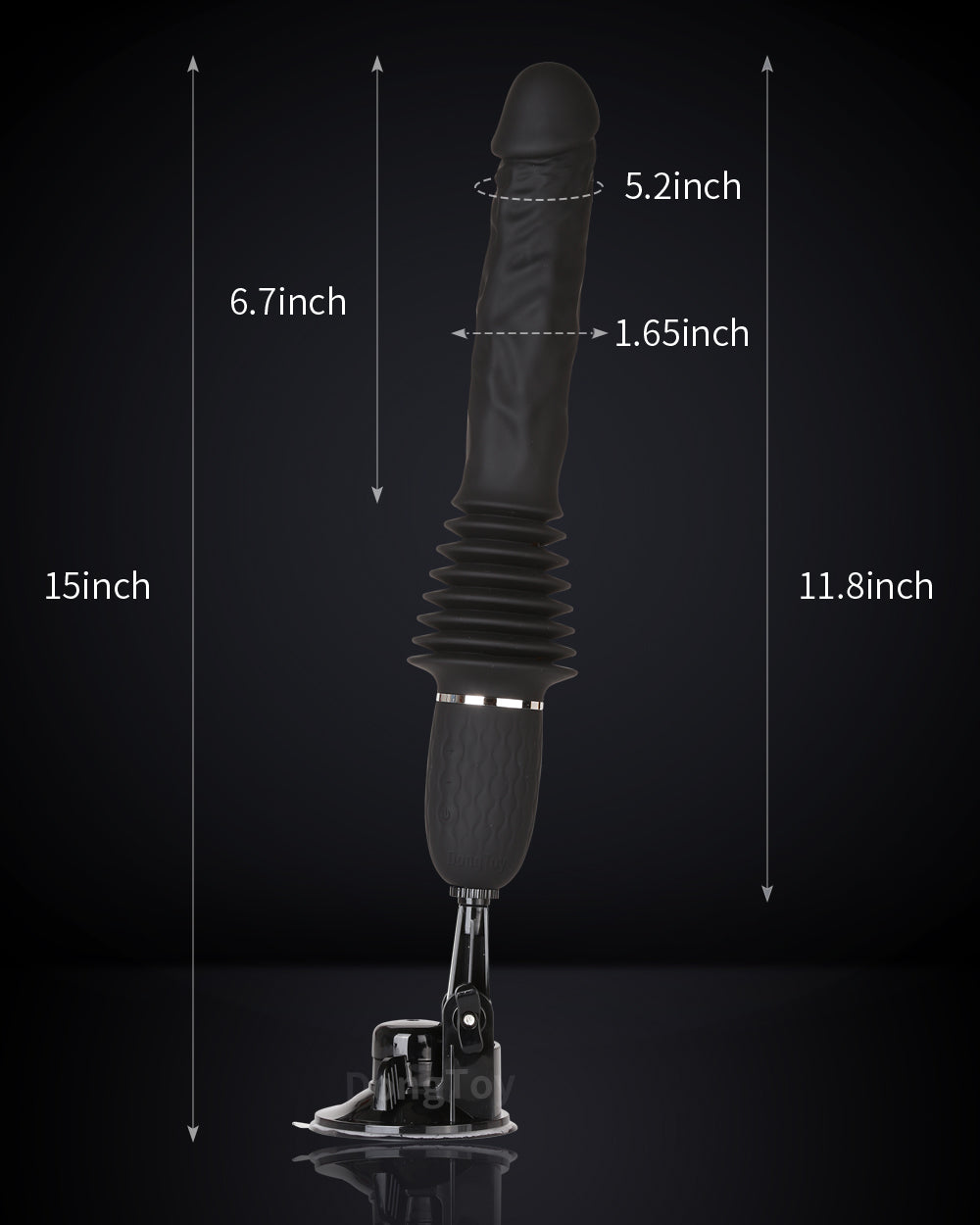 DONGTOY Mini Sex Machine 11 inch Thrusting Dildo With Remote Control-AESHMA