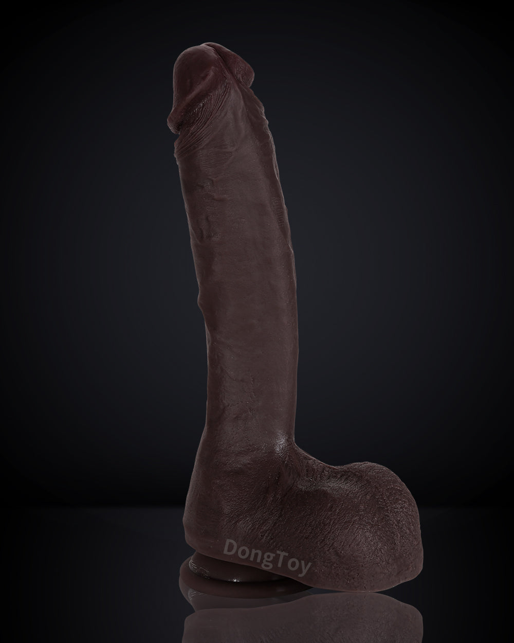 Alex 10.4 inch Ultra Realistic Huge Dildo & Super Realistic Glan Black Dildo