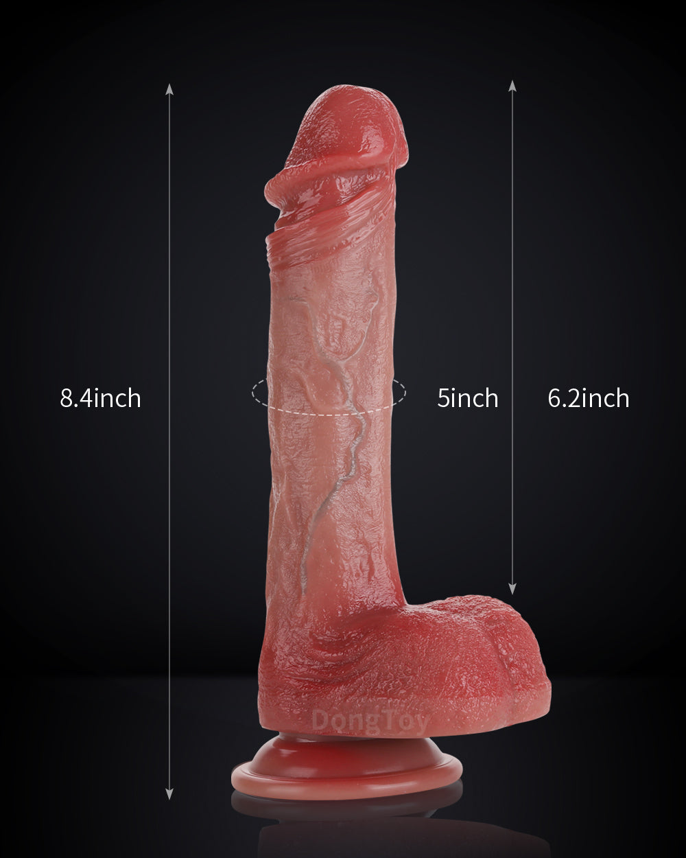Andrew 8.4 inch Realistic 3 Modes Thrusting Dildo & Vibrating With Remote Control