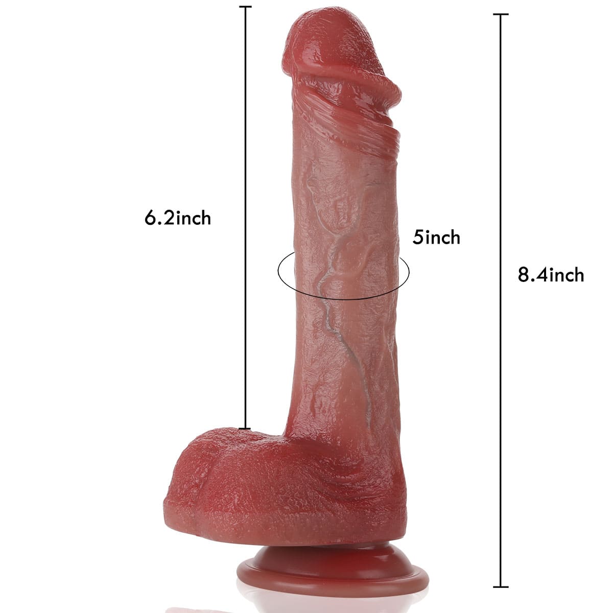Andrew 8.4 inch Realistic 3 Modes Thrusting Dildo & Vibrating With Remote Control