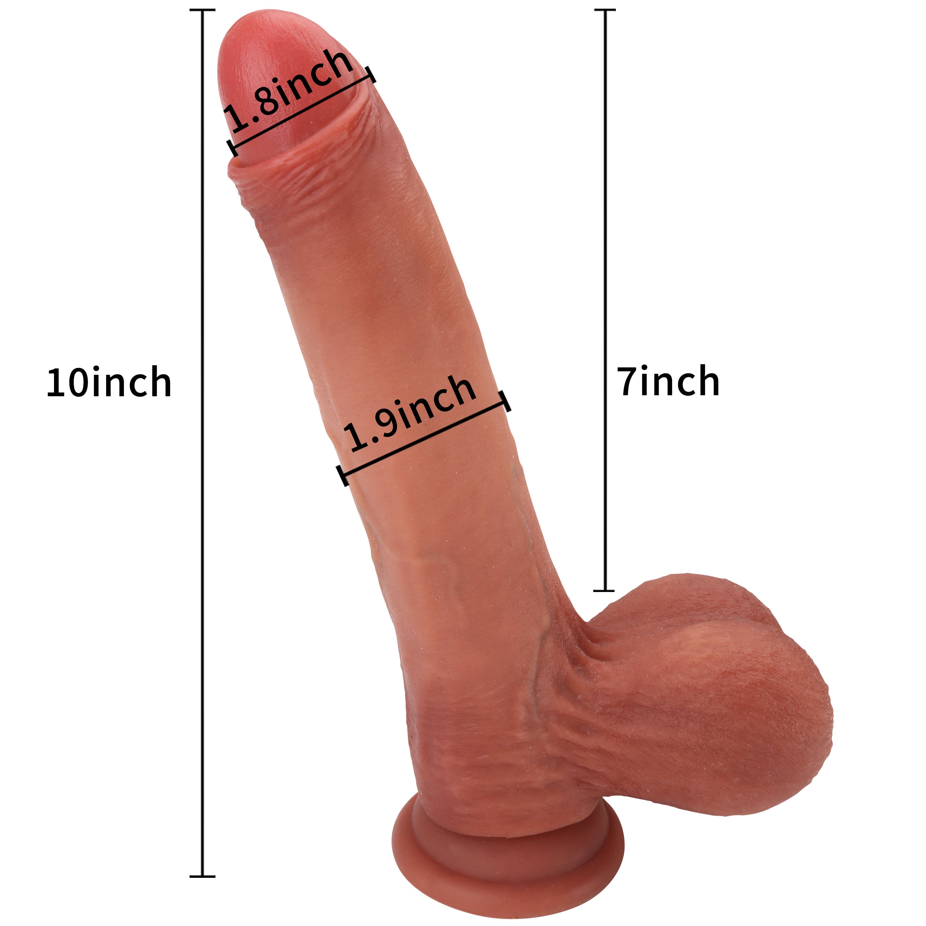 BigNut 10 inch Most Realistic Sliding Skin Dildo Foreskin Dildo With Ball