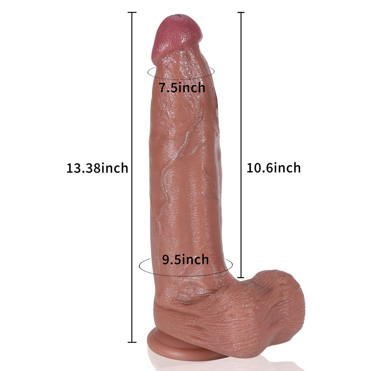 Bruce 13 inch Realistic Huge Dildo Dual Density Huge Dildo Lifelike Skin