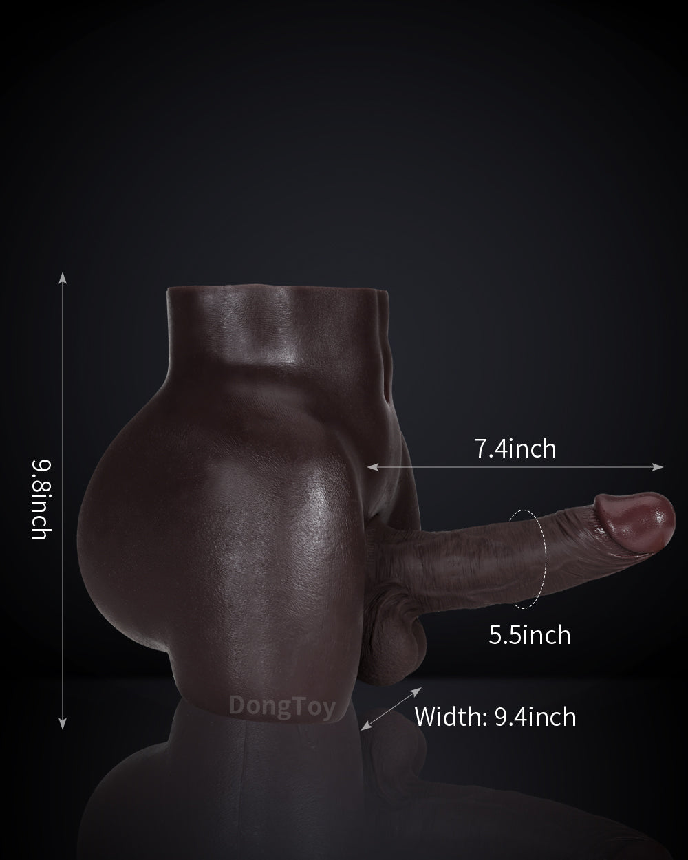 DONGTOY Chris 14lb With James 7 inch Dildo (Black)