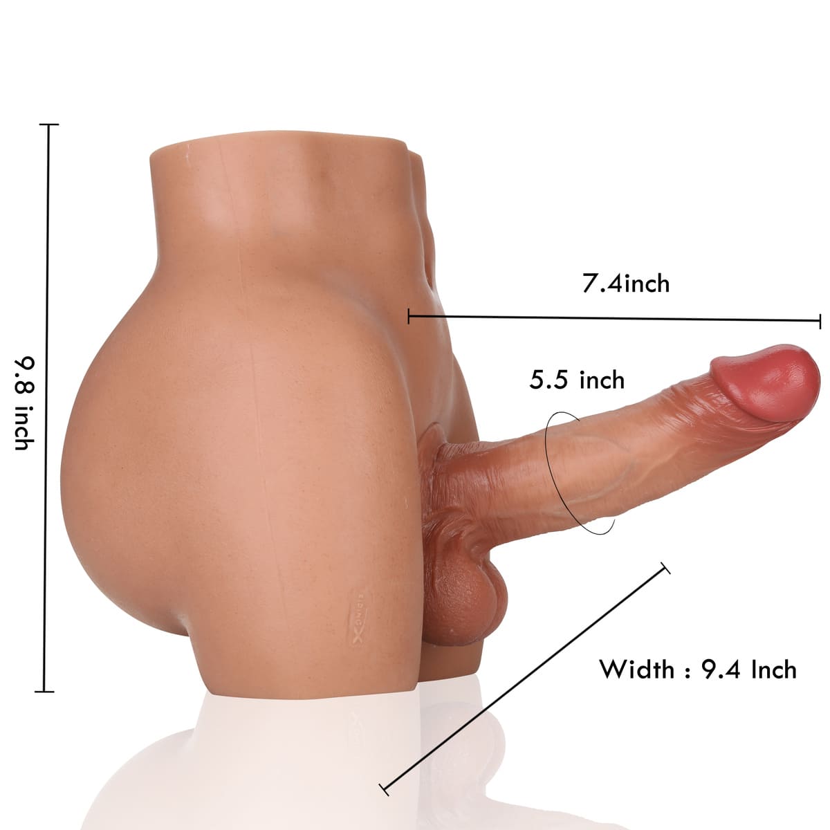 DONGTOY Chris 14lb With James 7inch Dildo (Brown)