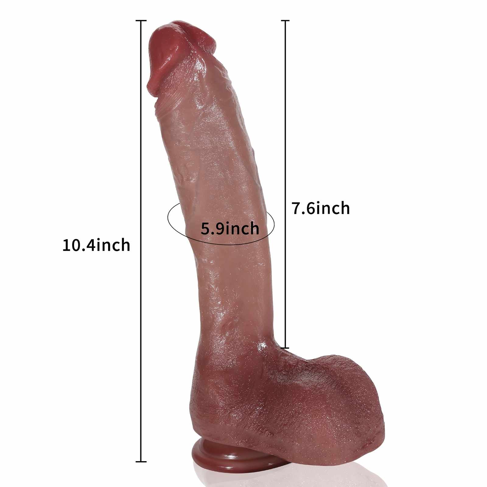 Alex 10.4 inch Ultra Realistic Huge Dildo & Super Realistic Glan Brown Dildo