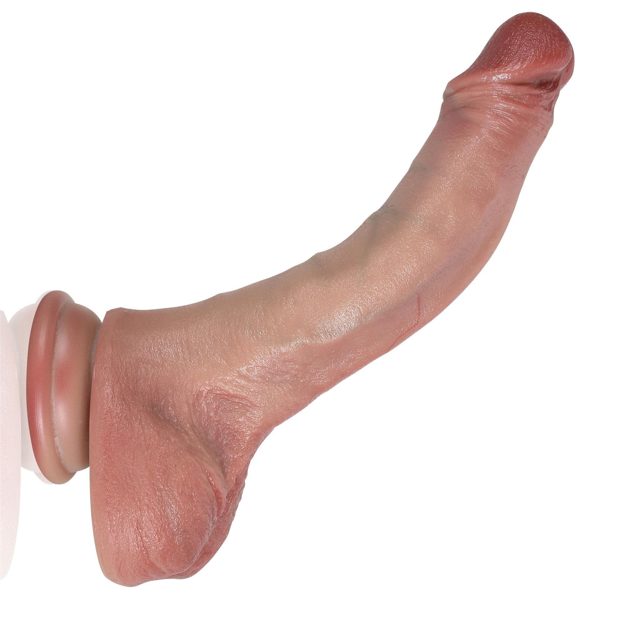 Curvy 7.9 inch Flexible Hyper Realistic Dildo With Movable Keel