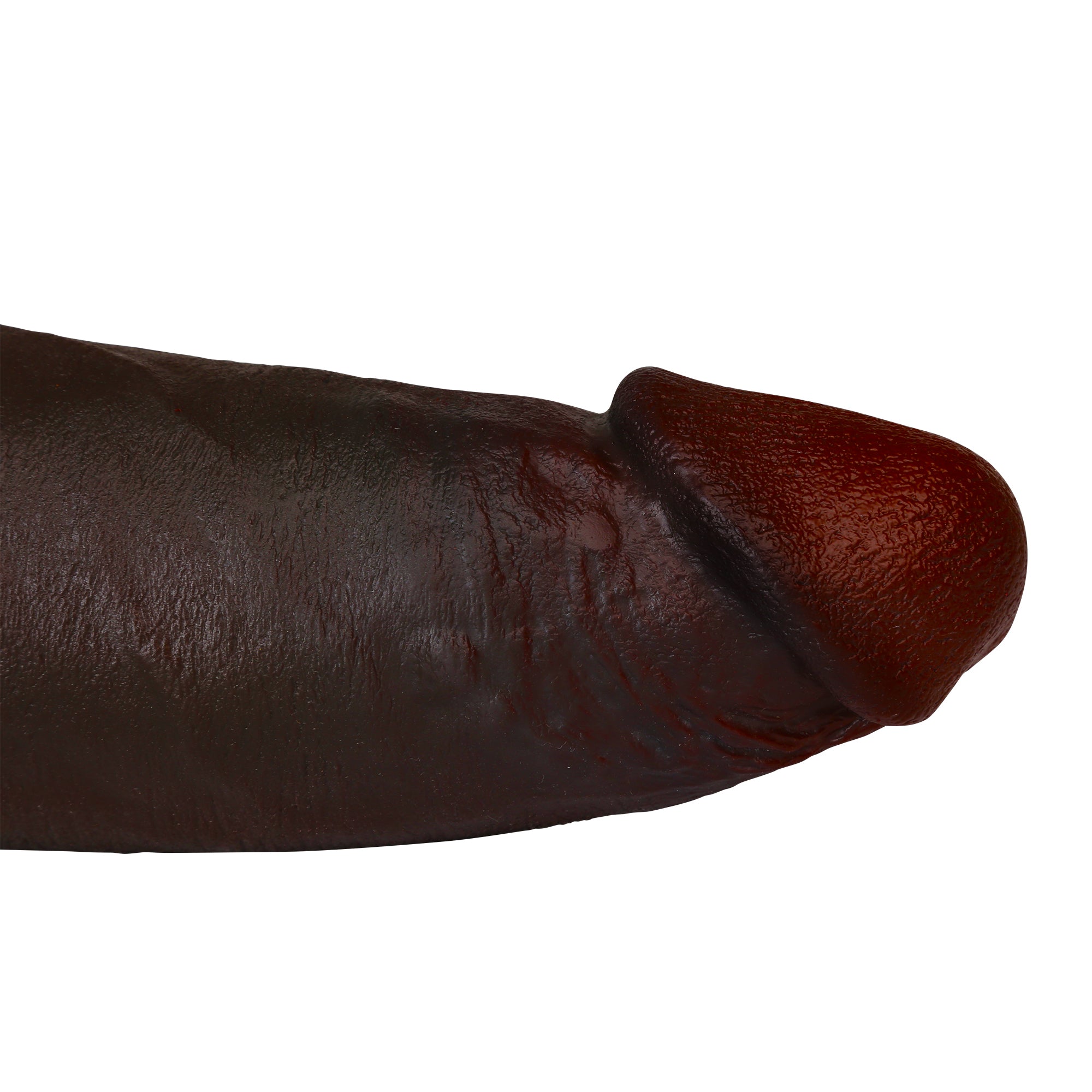 Dredd Dildo BBC Realistic 12 inch Black Real Skin Curved Dildo