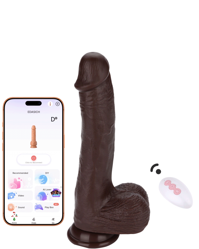 DongToy 8 inch Smart APP Control Adam Thrusting Dildo Vibration Remote Control