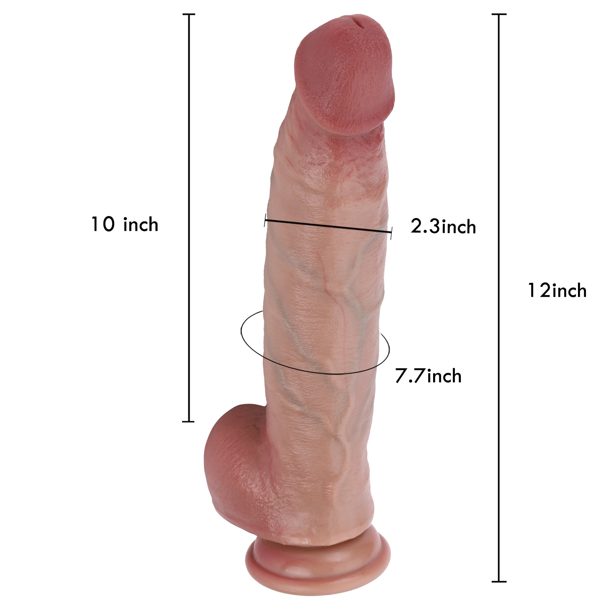Dredd Dildo 12 inch Lifelike Dildo Real Feeling Skin Huge Dildo With Keel