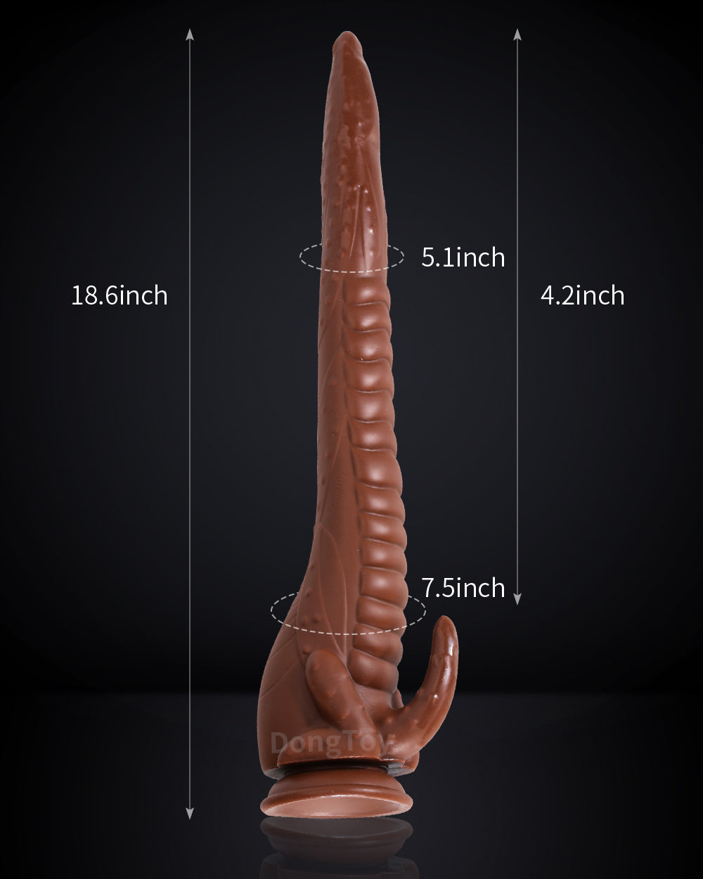 Elephant 18In Ultra Long Tentacle Dildo Realistic Tentacle Grip With Soft Touch & Real Feel Skin