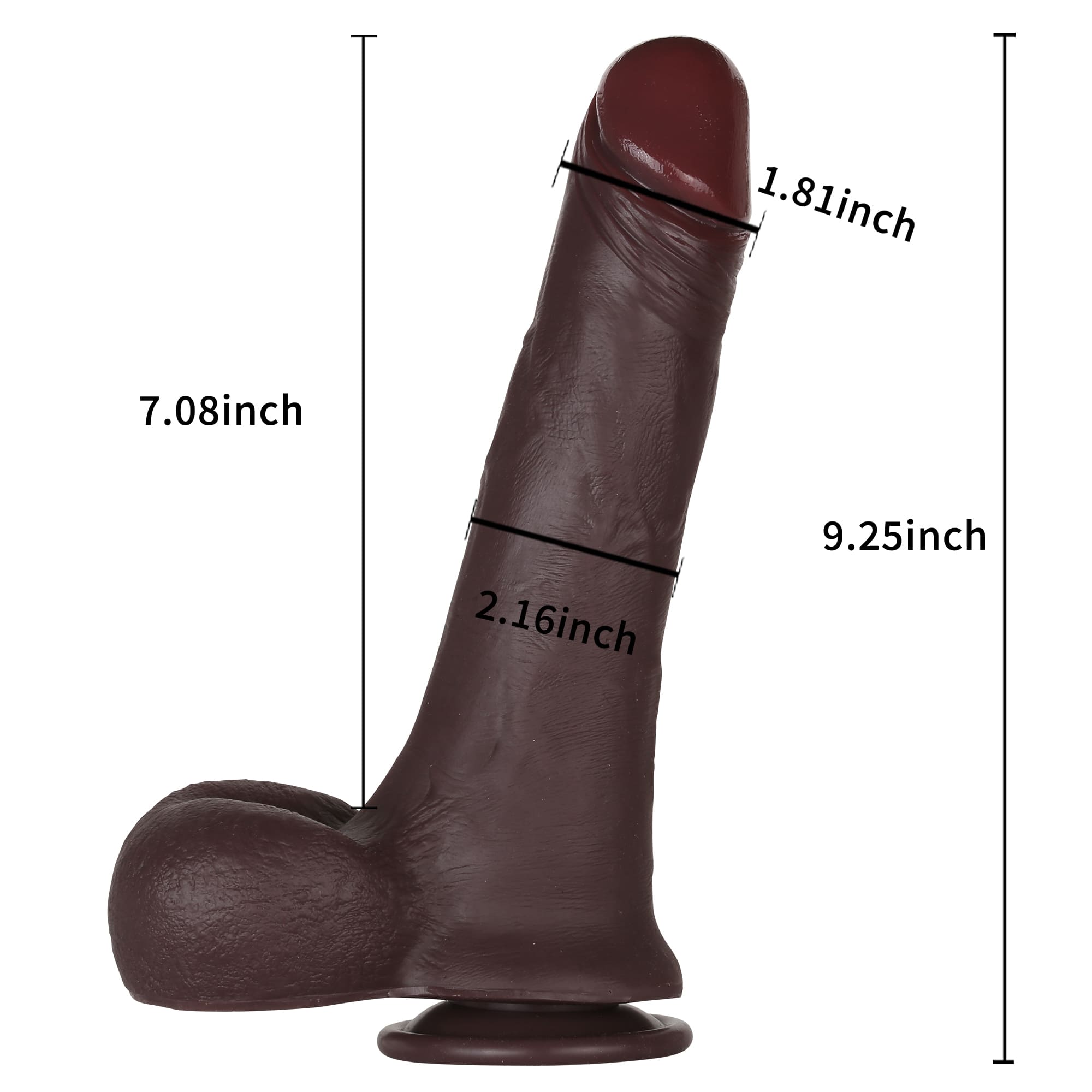 Foreskin 9 inch Black Sliding Skin Dildo BBC Dildo With Ball