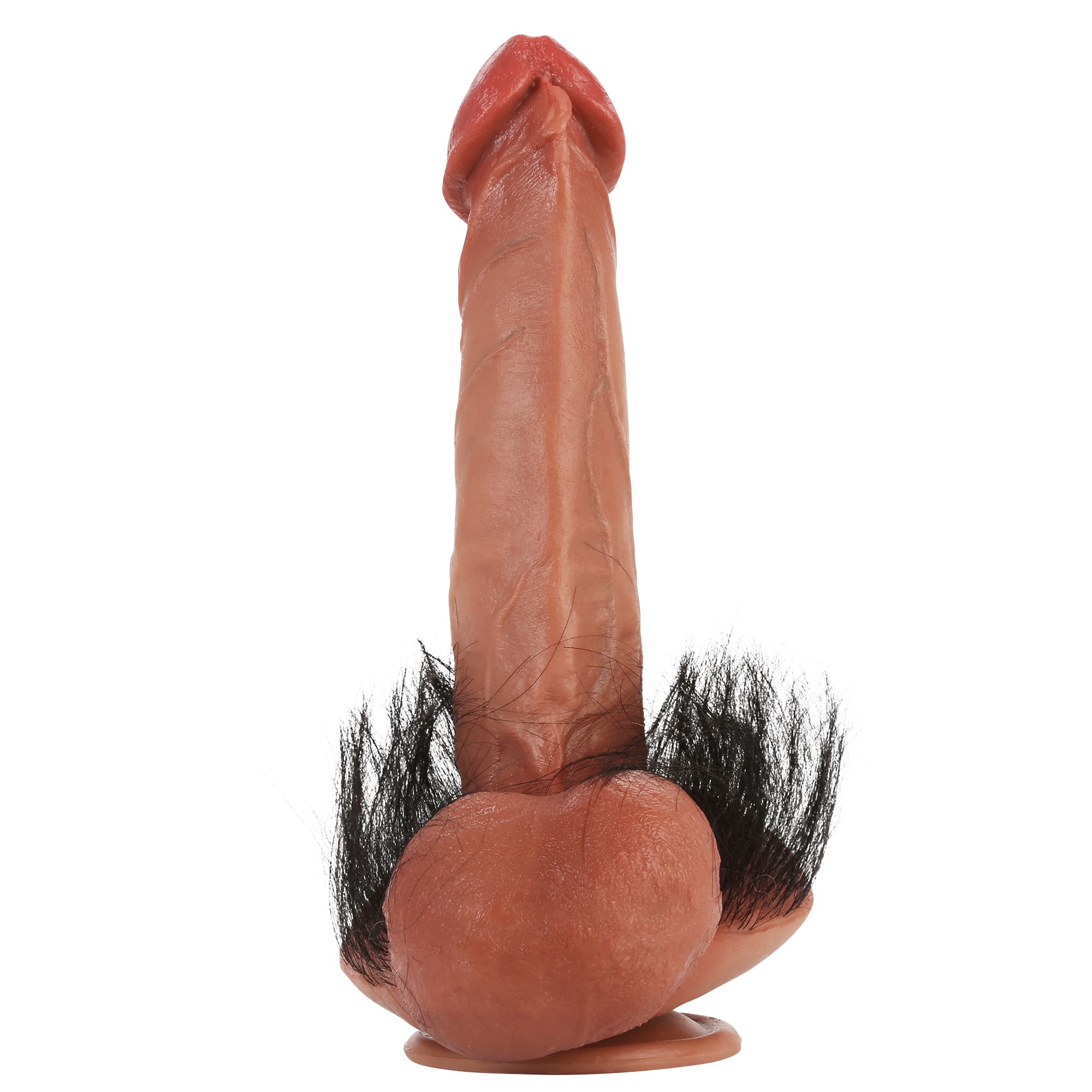 Furry 8 inch Realistic Dildo Real Hairy Dildo With Ball & RealGlan