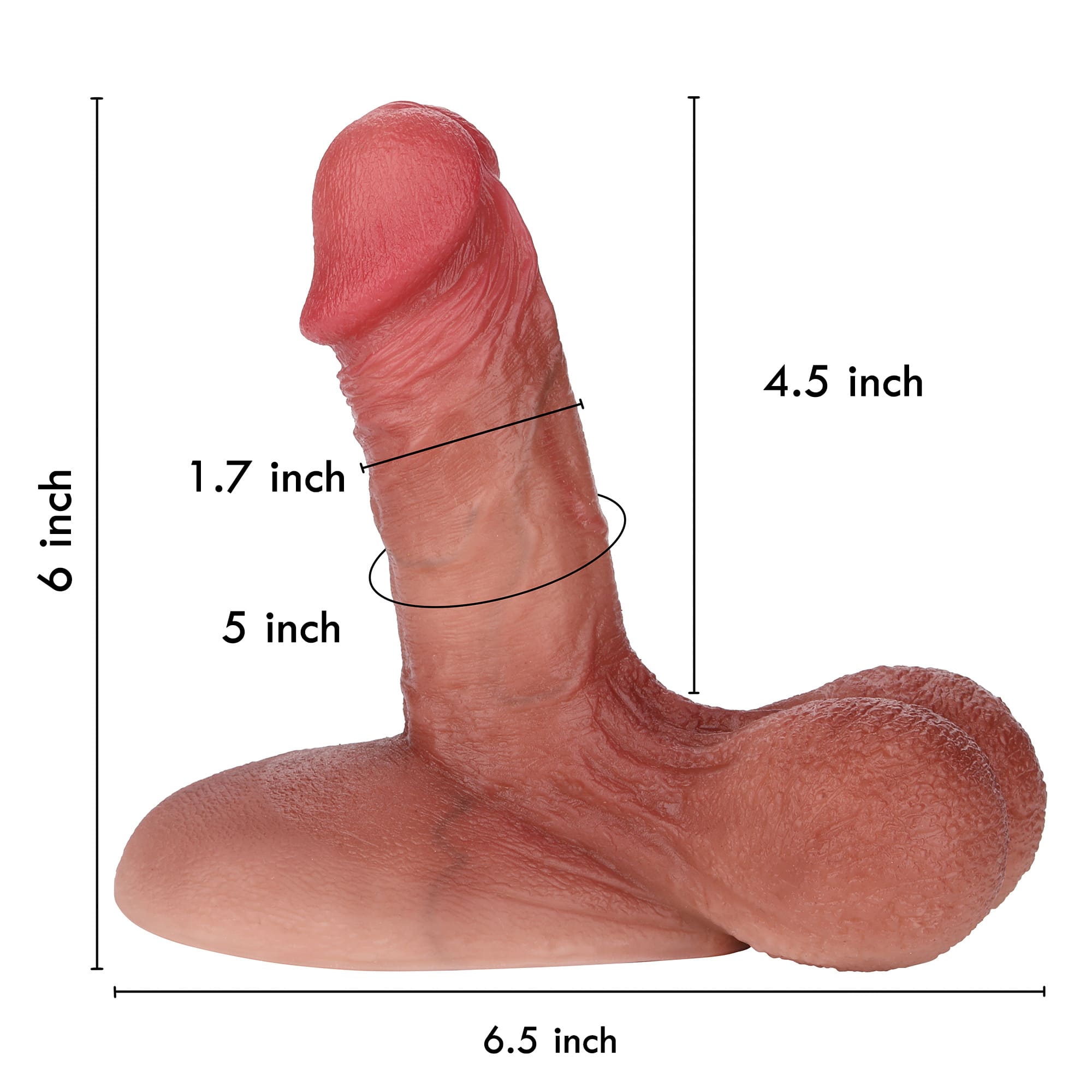 Hunny 6 in Ultra Real Skin Realistic Dildo & Real Feel Glan