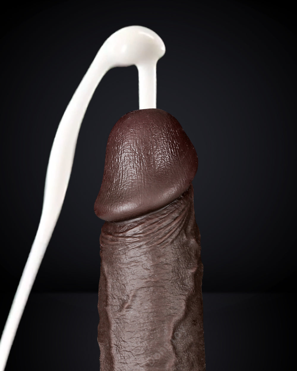 Juicy 7 inch Squirting Dildo Cumming Ejaculating Black Dildo Sliding Skin