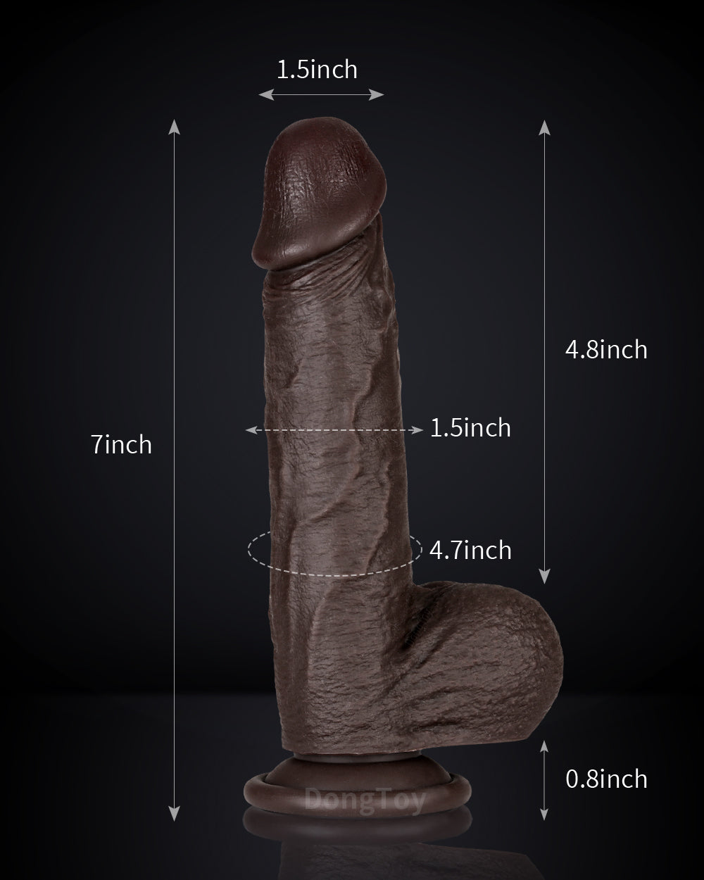 Juicy 7 inch Squirting Dildo Cumming Ejaculating Black Dildo Sliding Skin