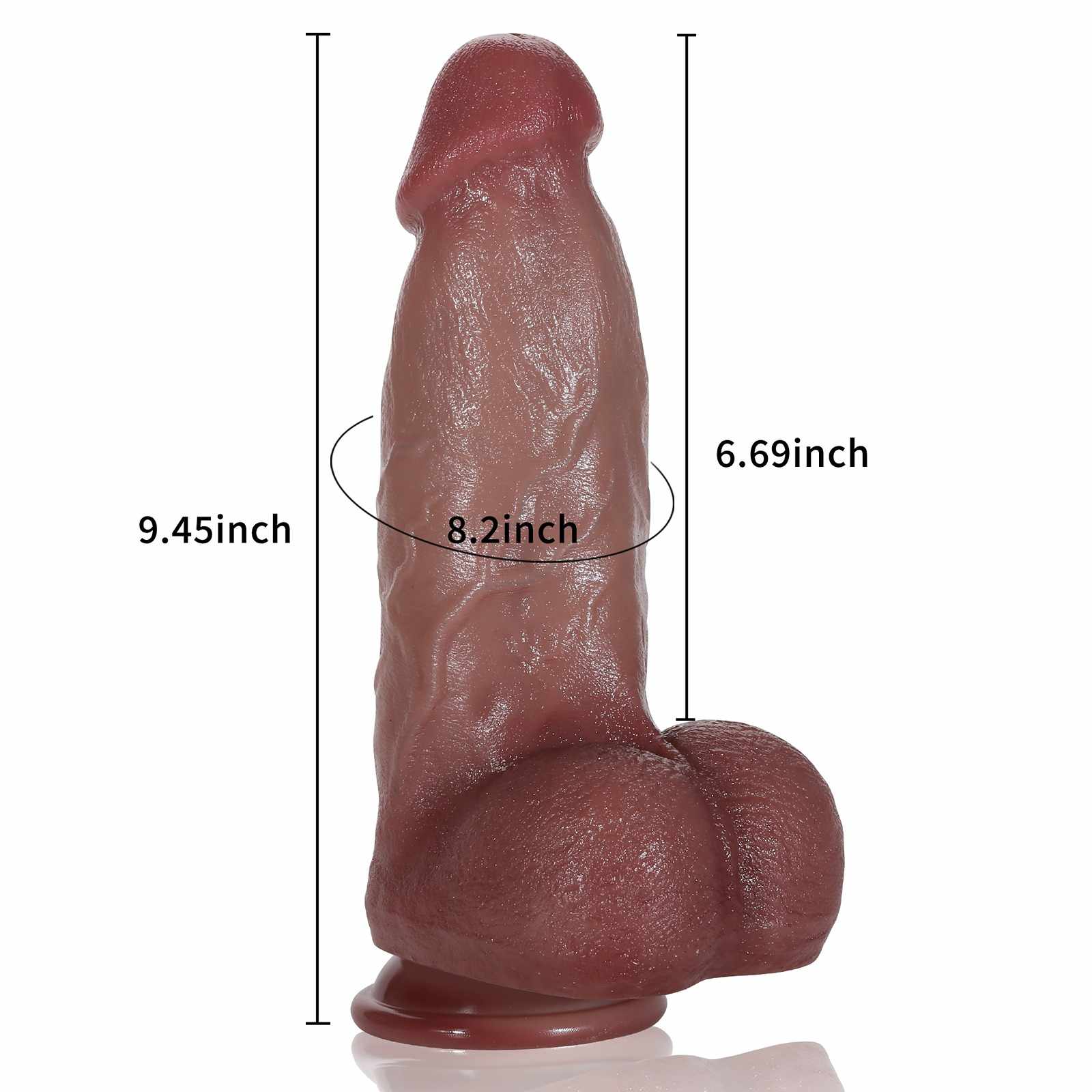 Jack 9 inch Ultra Girthy Huge Suction Cup Thick  Dildo