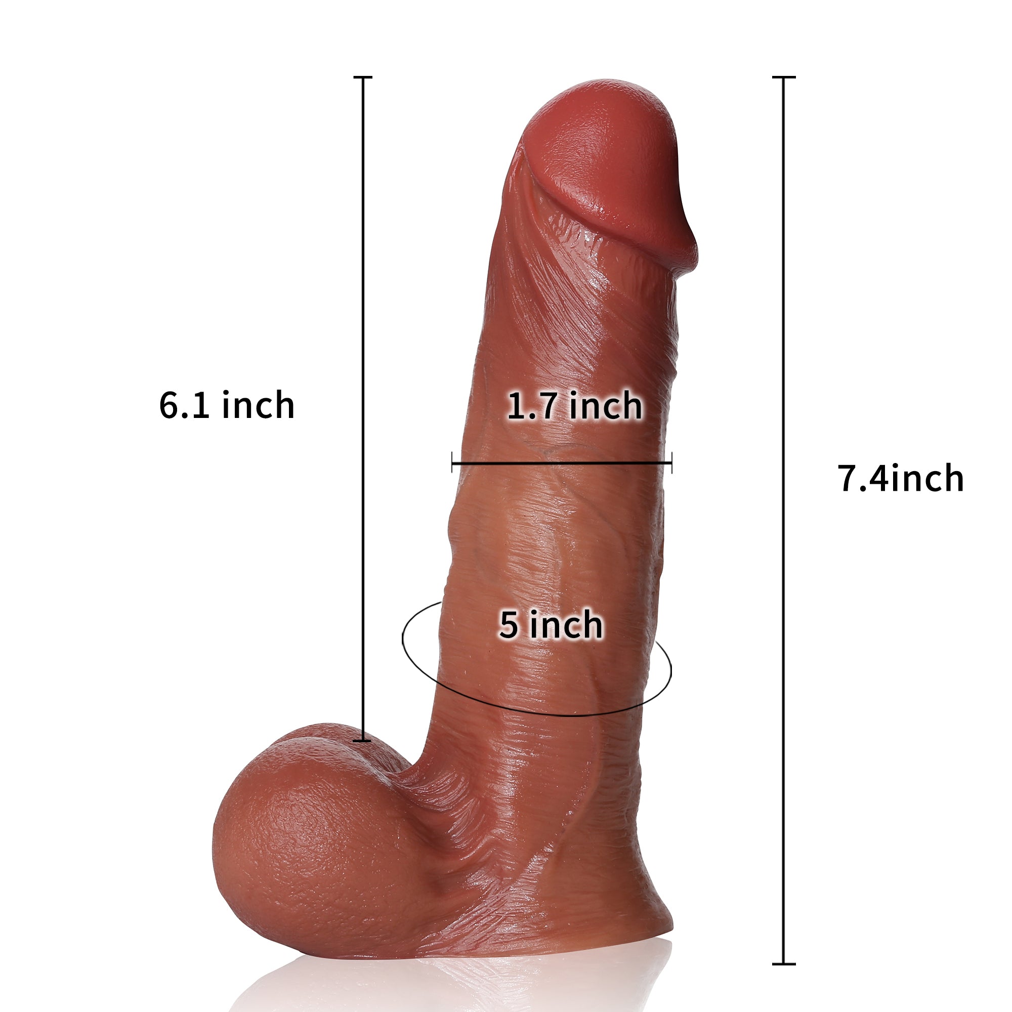 James Brown 7.4 inch Hyper Realistic Dildo With Ultra Real Balls
