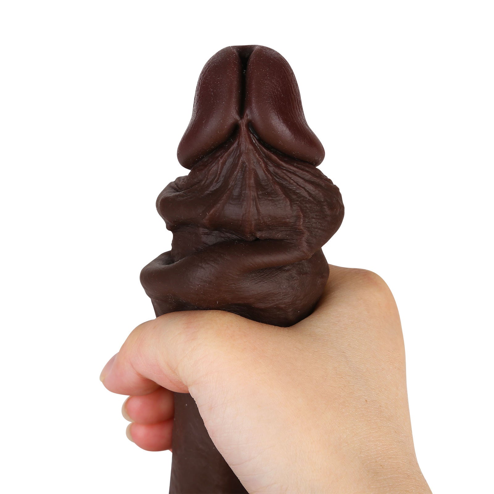 Juicy 7 inch Squirting Dildo Cumming Ejaculating Black Dildo Sliding Skin