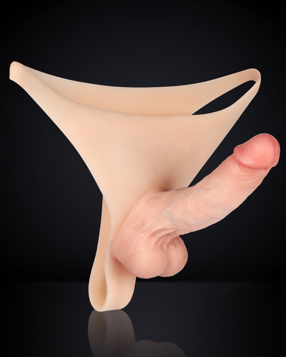Kendon 6 in Strap On Dildo Wearable Solid Realistic Dildo Flesh