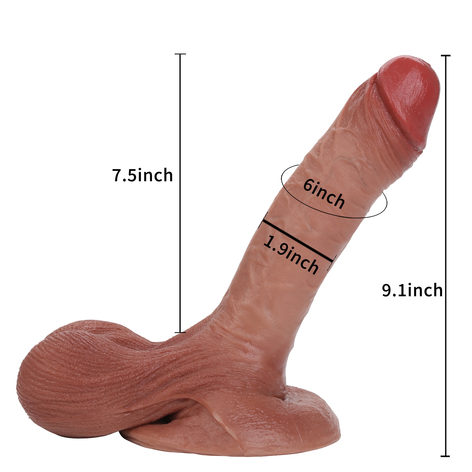 Kevin 9 inch Soft Super Realistic Dildo & Real Balls