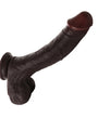Knight 10 inch Real Feel Ball Super Realistic Glan Black Dildo