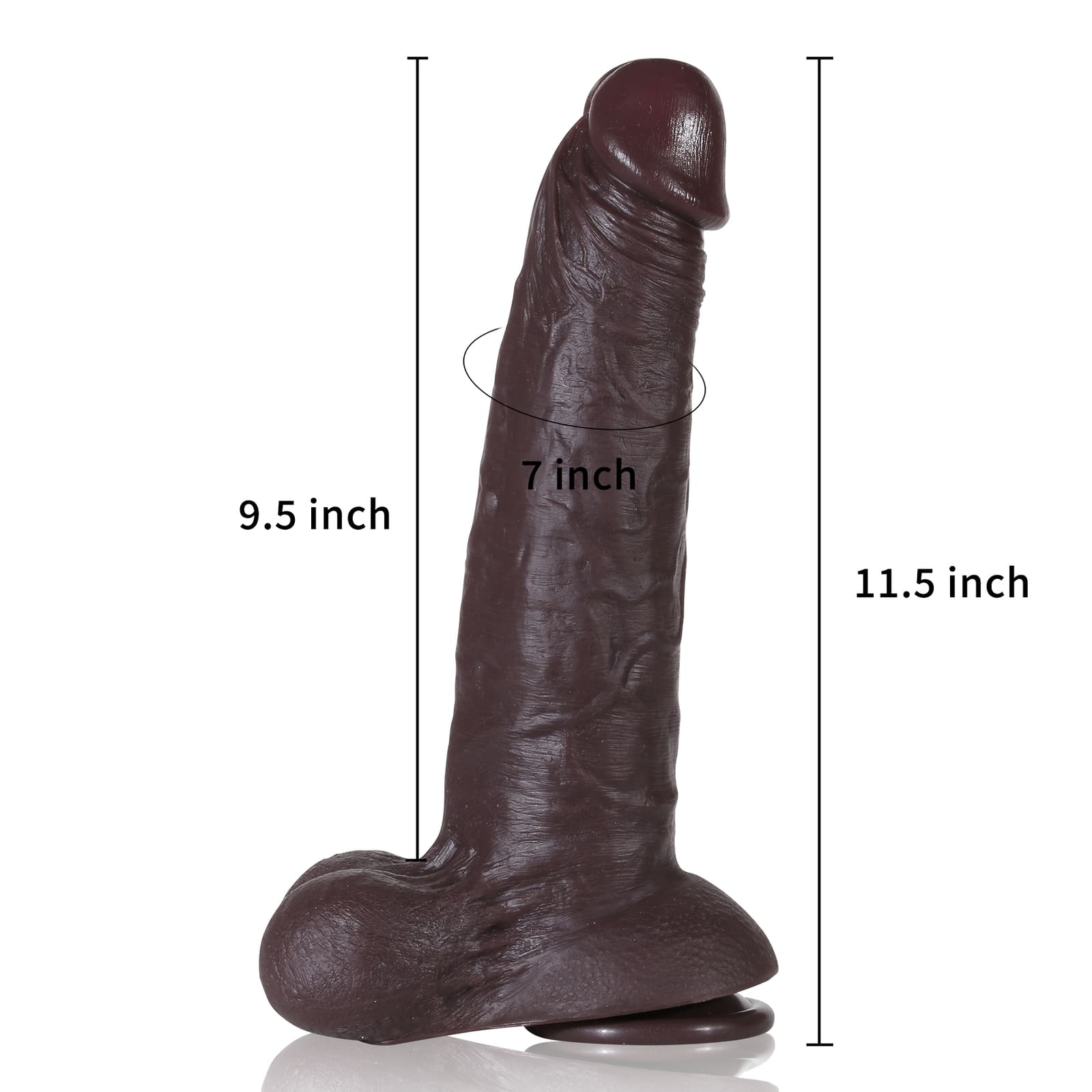 Levi 11 inch Lifelike Ultra Realistic Dildo Real Glan with Balls