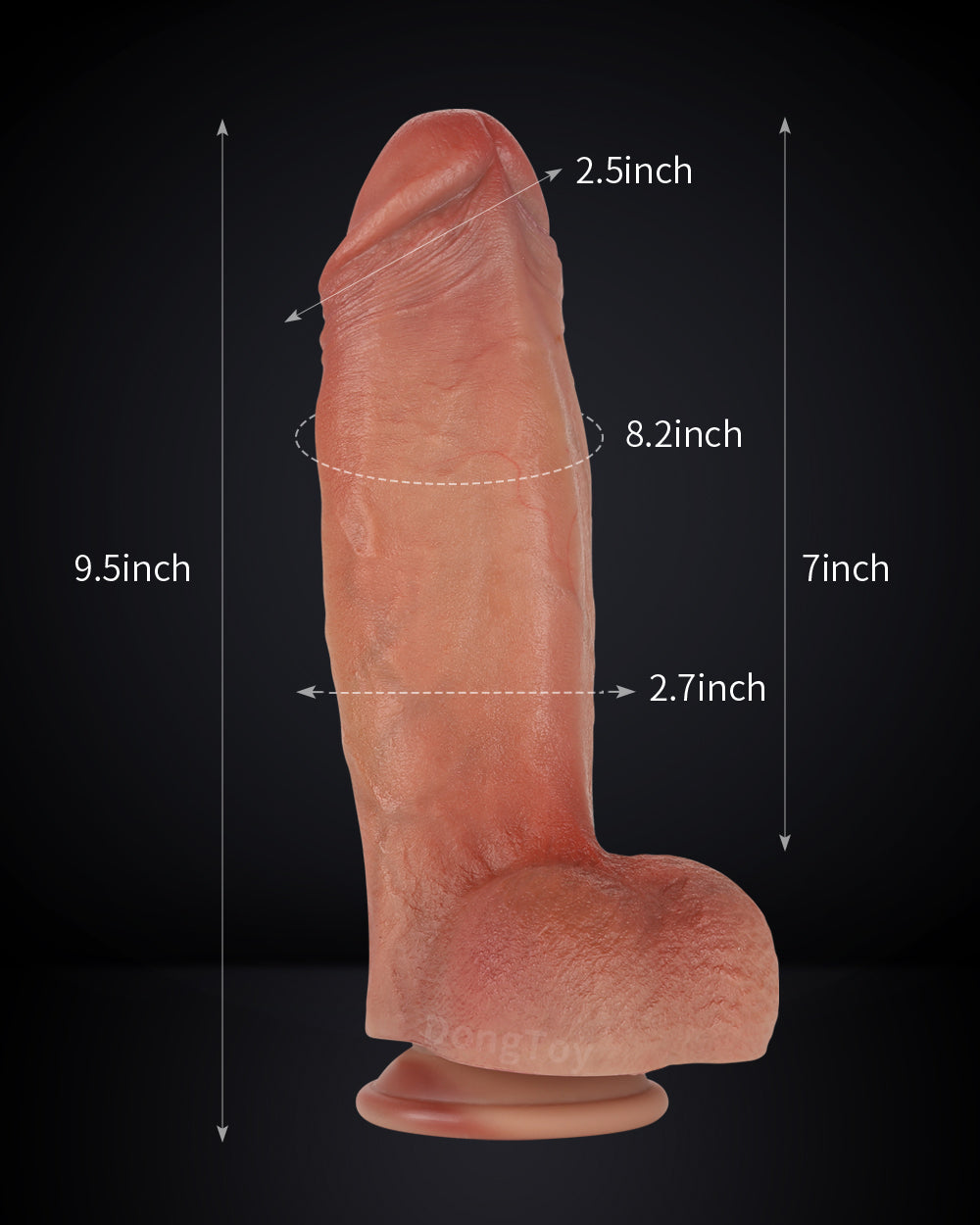 MeatBall Ultra Real Skin Realistic Dildo Girthy Huge Dildo Brown And Flesh Color