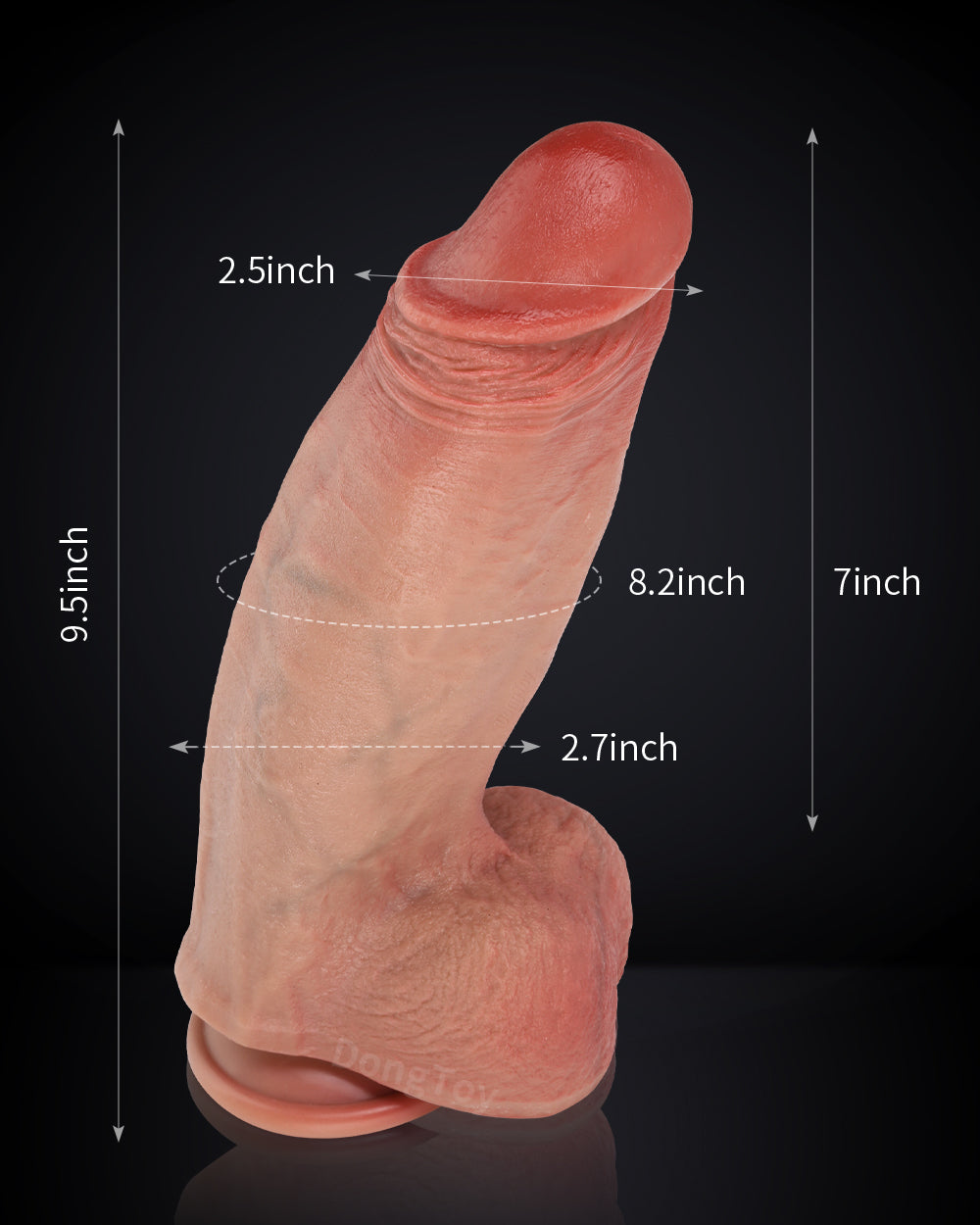 MeatBall Ultra Real Skin Realistic Dildo Girthy Huge Dildo Brown And Flesh Color