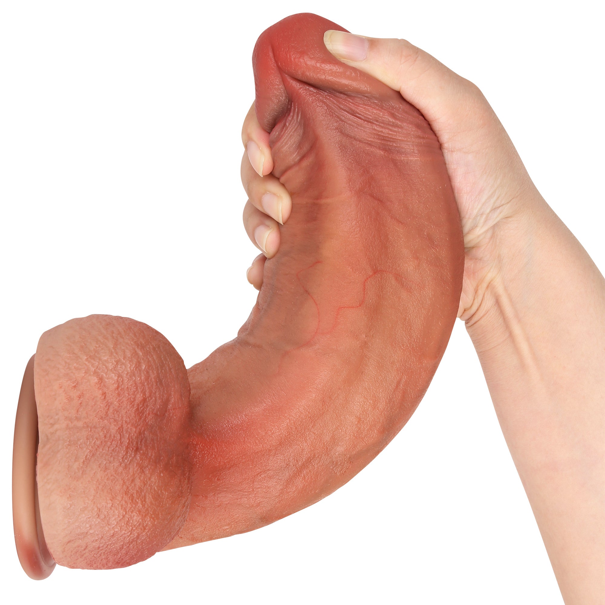 MeatBall Ultra Real Skin Realistic Dildo Girthy Huge Dildo Brown And Flesh Color