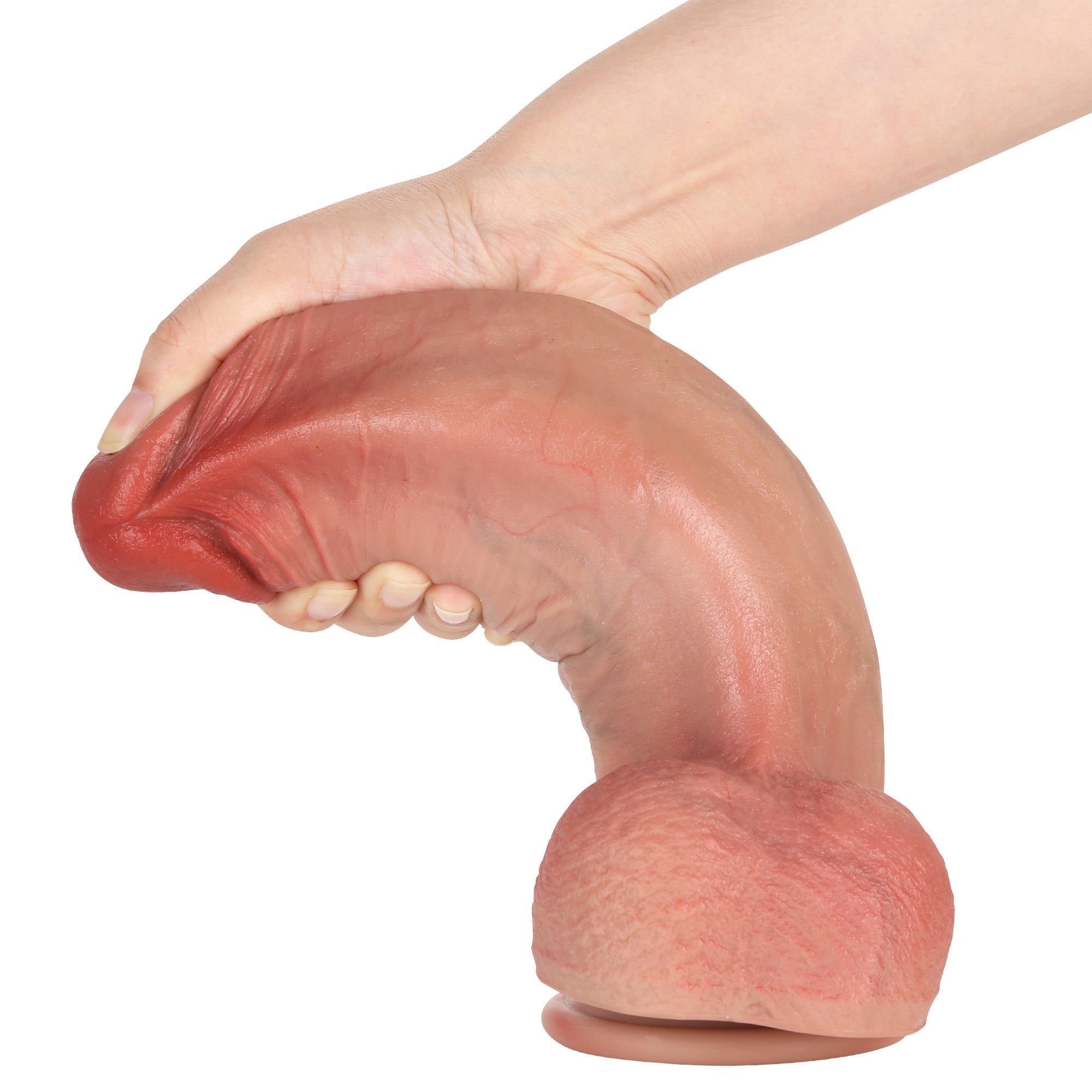 MeatBall Ultra Real Skin Realistic Dildo Girthy Huge Dildo Brown And Flesh Color