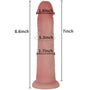 Mushroom 8 Inch Thrusting Vibrating Dildo Large Glans & No Balls