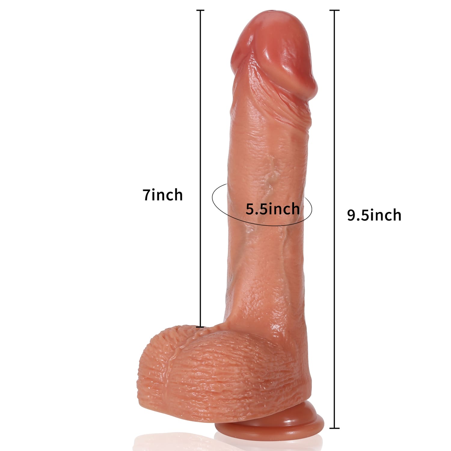 Reno Gold 9.5 inch Remote Control Thrusting Vibration Realistic Dildo