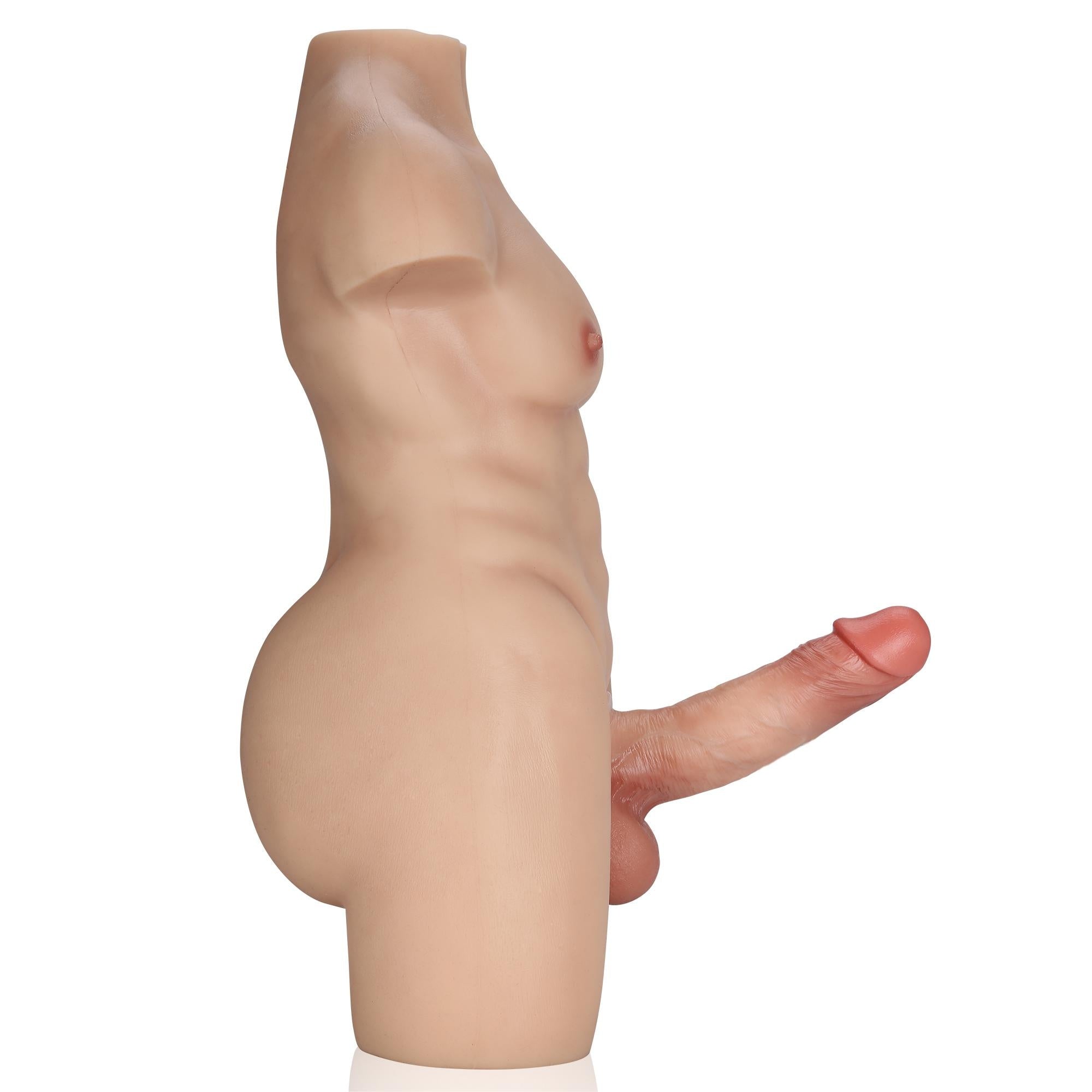 DONGTOY Tom 28lb With James 7 inch Realistic Doll Torso Dildo(Flesh)