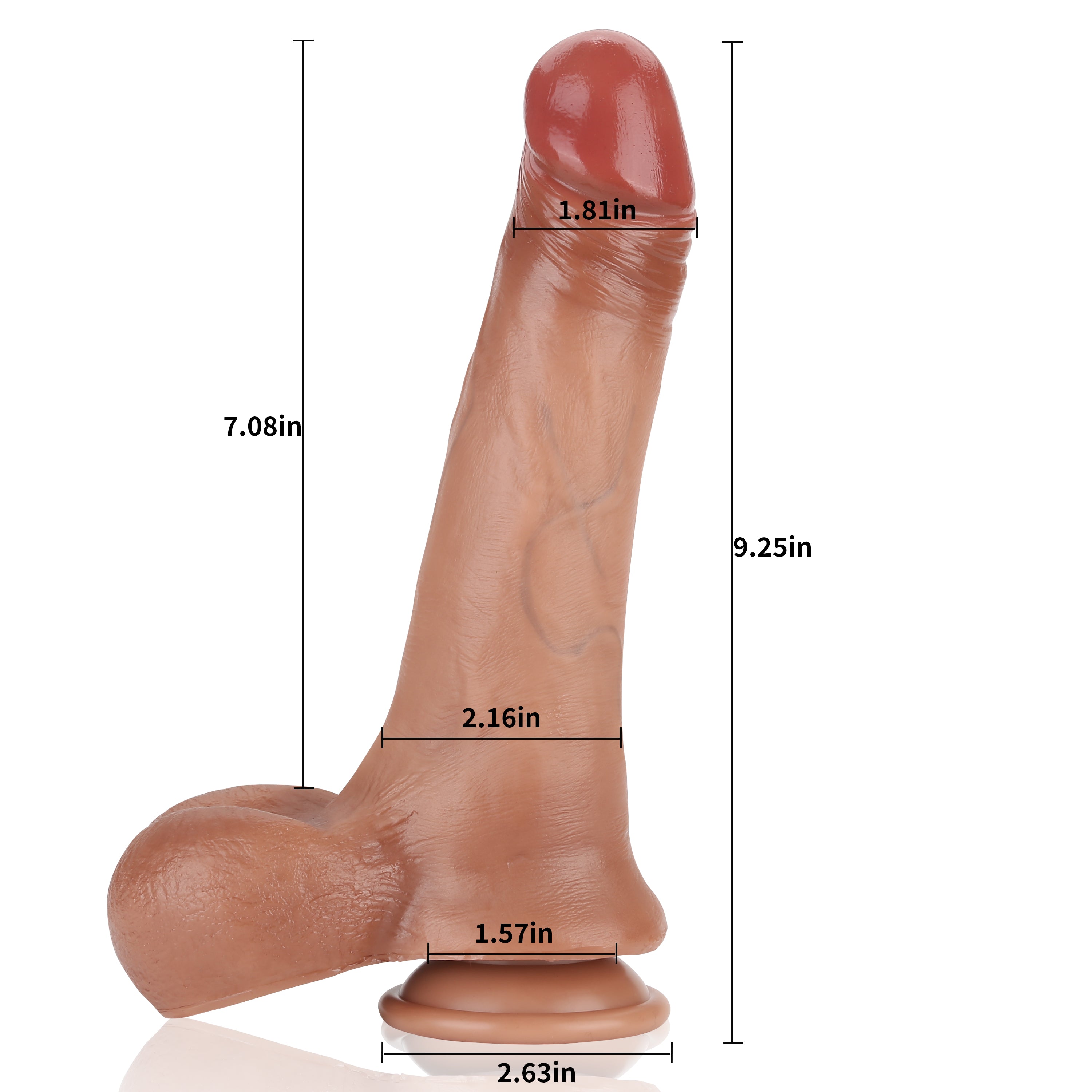 Foreskin 9 inch Sliding Skin Most Realistic Dildo & Real Balls