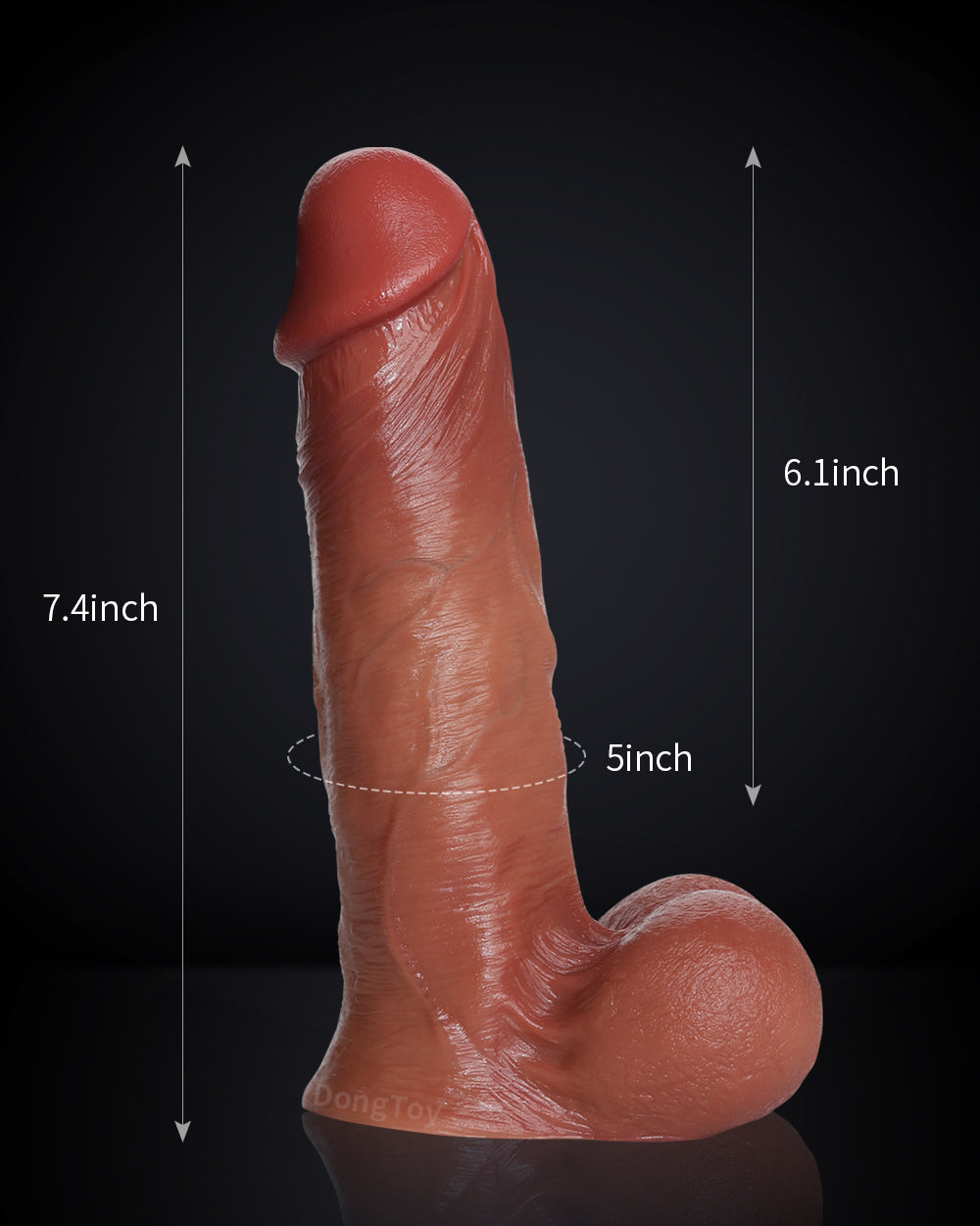 James Brown 7.4 inch Hyper Realistic Dildo With Ultra Real Balls