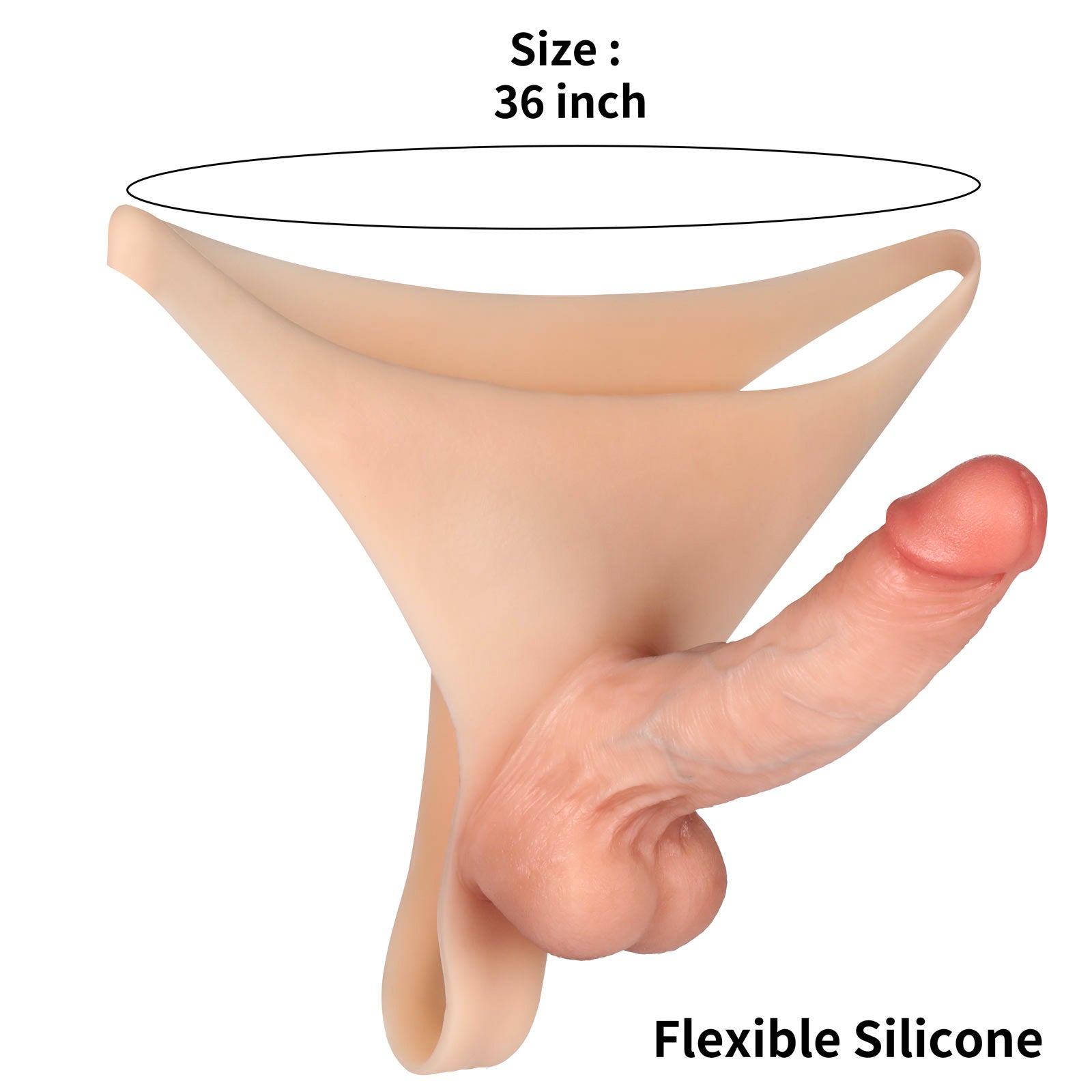 Kendon 6 in Strap On Dildo Wearable Solid Realistic Dildo Flesh